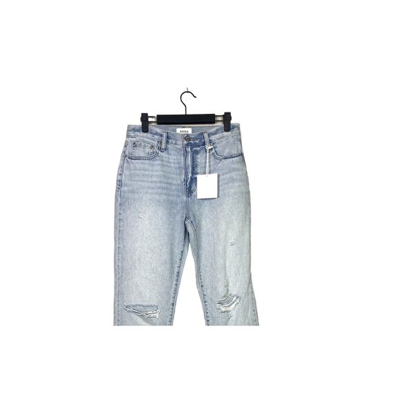 NWT Pistola Presley Relaxed Distressed High Rise Roller Jeans 26 Hibiscus Blue - Picture 3 of 14